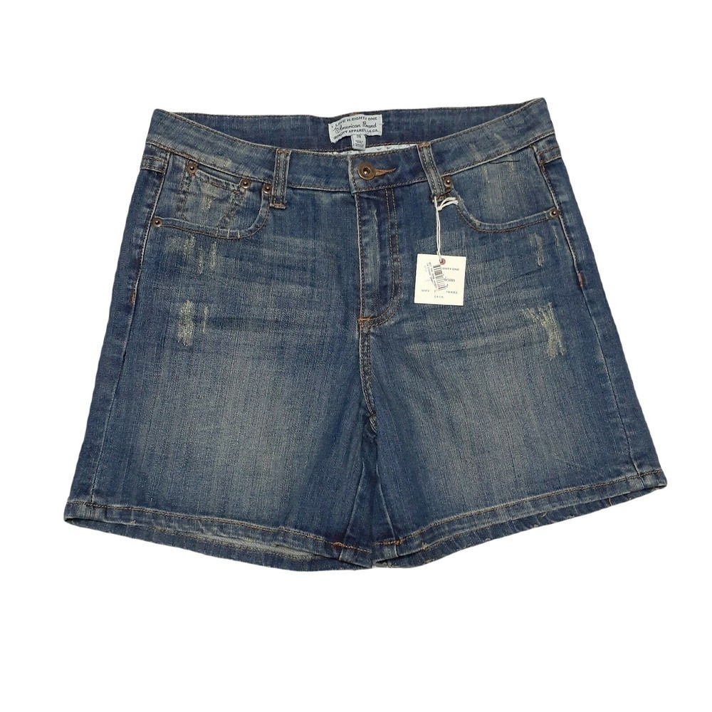 I Love H81 NWT Denim Jean Shorts ~ Sz 28 ~ Blue ~ Mid Length ~ 5" Inseam